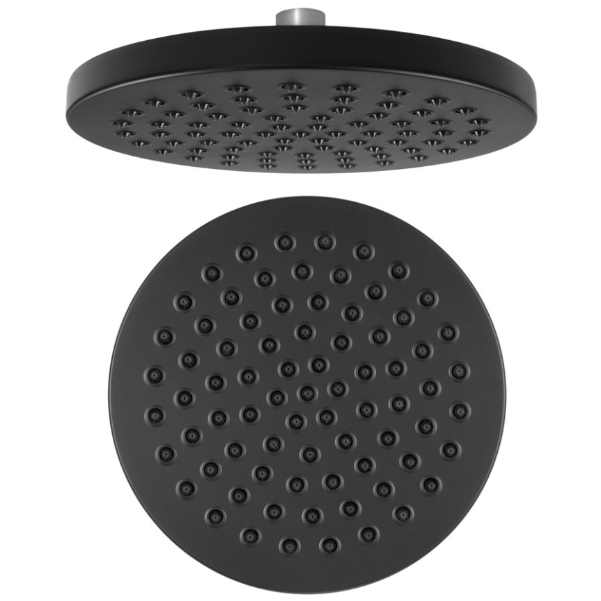 Aqualine - Nadglavni tuš pr. 20 cm mat crna