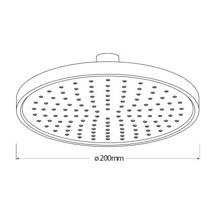 Aqualine - Nadglavni tuš pr. 20 cm sjajni krom