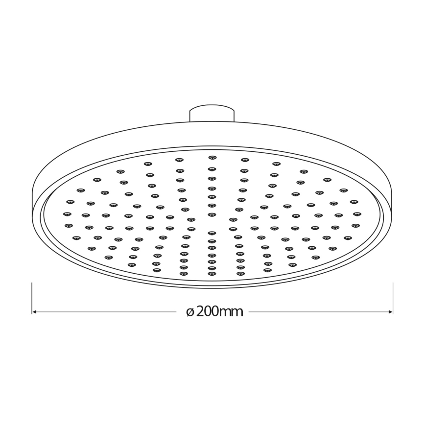 Aqualine - Nadglavni tuš pr. 20 cm sjajni krom