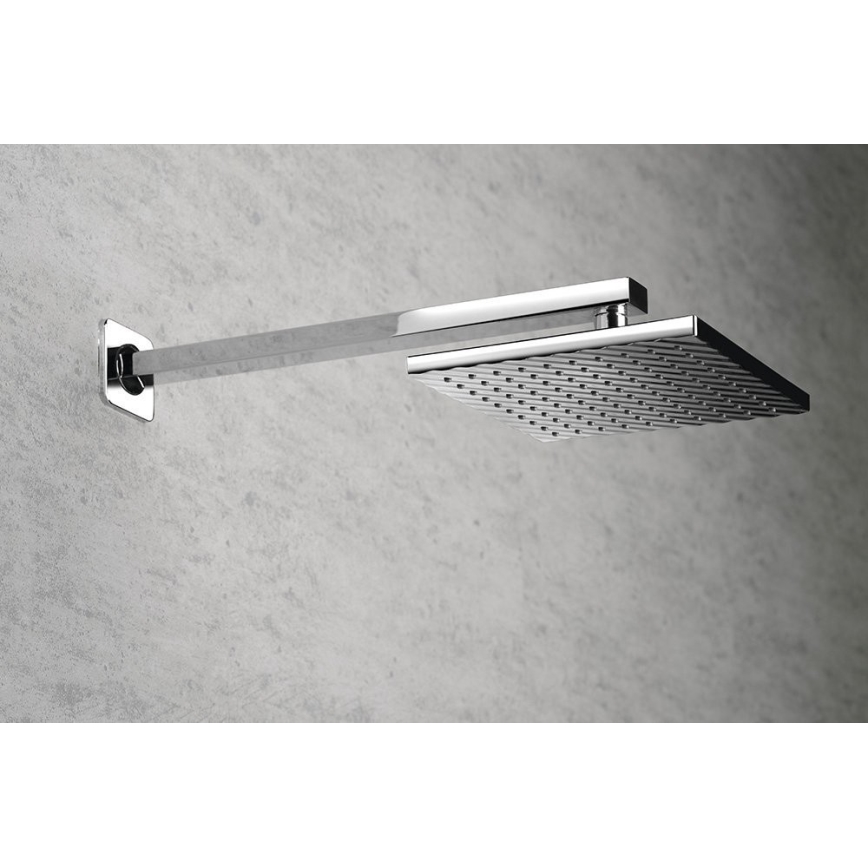 Aqualine - Nosač za tuš ružu uglato 40,4 cm sjajni krom