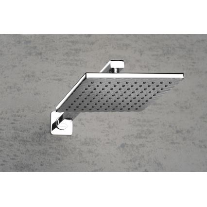 Aqualine - Nosač za tuš ružu uglato 40,4 cm sjajni krom