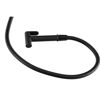 Aqualine - Baterija za bide s tušem za podžbuknu ugradnju mat crna