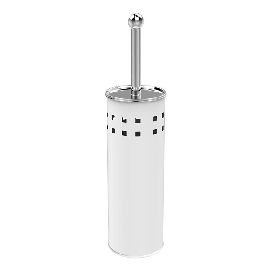 Aqualine - Samostojeća WC četka SIMPLE LINE bijela/sjajni krom
