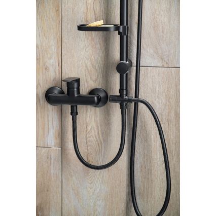 Aqualine - Set za tuširanje KERA mat crna