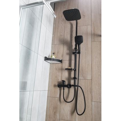 Aqualine - Set za tuširanje KERA mat crna