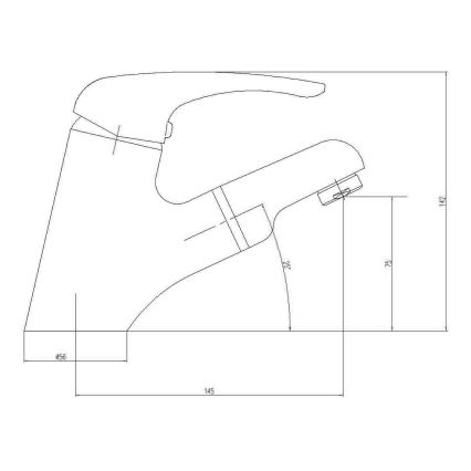 Aqualine - Slavina za umivaonik KASIOPEA 14,2 cm sjajni krom