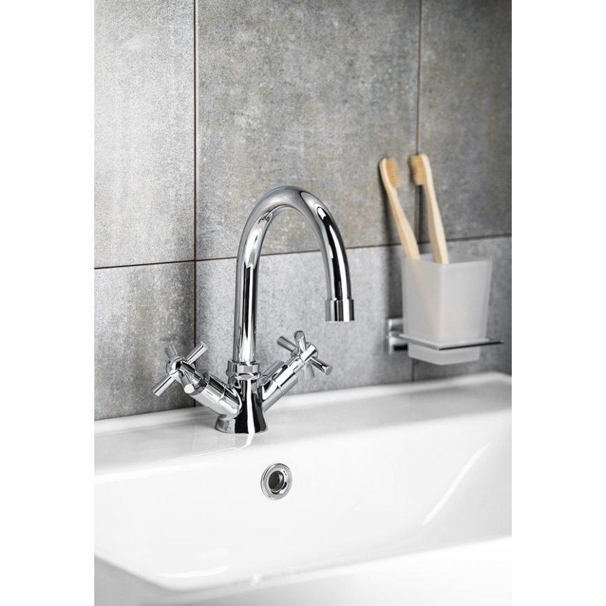 Aqualine - Slavina za umivaonik XENIA RETRO 22,2 cm sjajni krom
