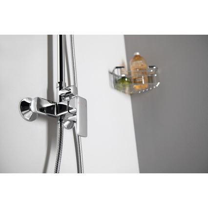 Aqualine - Tuš set s baterijom FACTOR sjajni krom