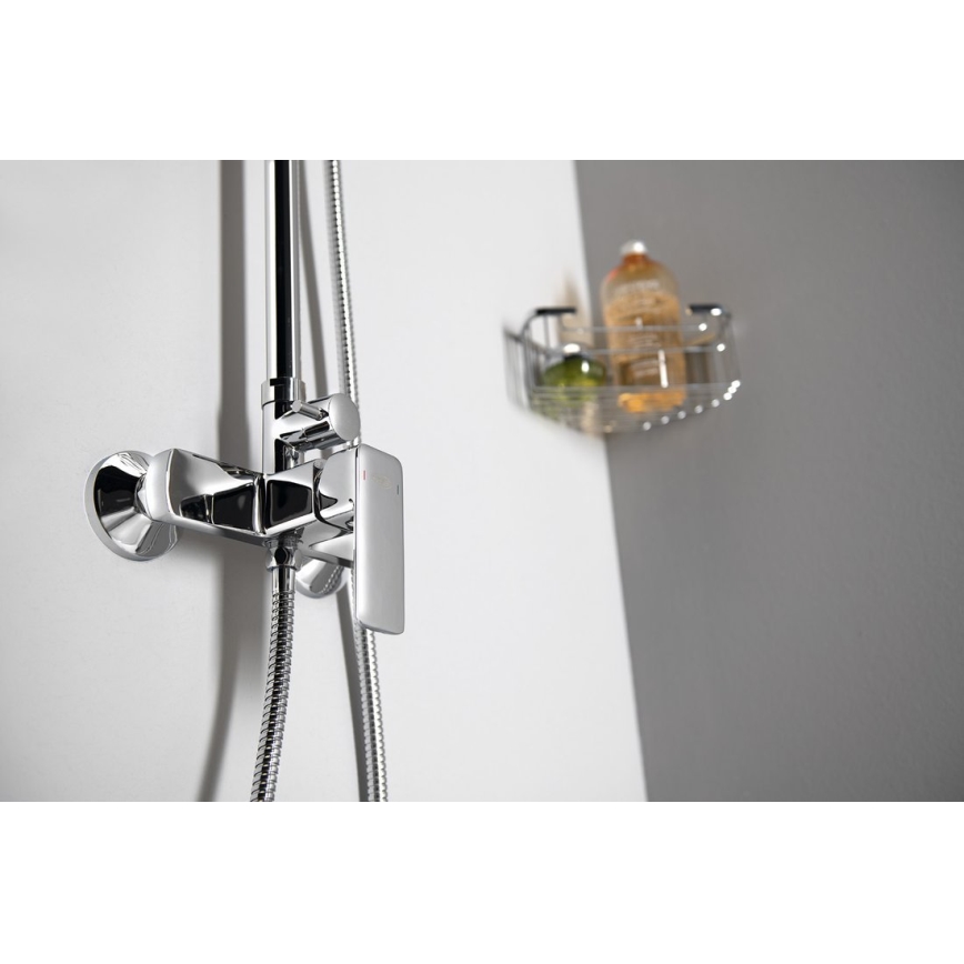 Aqualine - Tuš set s baterijom FACTOR sjajni krom