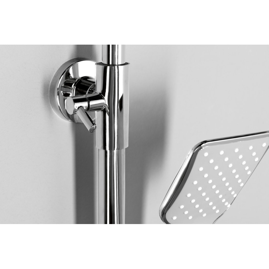Aqualine - Tuš set s baterijom FACTOR sjajni krom