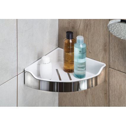 Aqualine - Ugaona polica za tuš SAMBA 21,8x30 cm sjajni krom