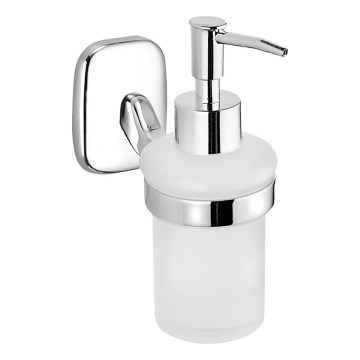 Aqualine - Zidni dozator sapuna RUMBA 160 ml mliječno staklo/sjajni krom