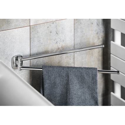 Aqualine - Zidni rotirajući držač za ručnike RUMBA 45 cm sjajni krom