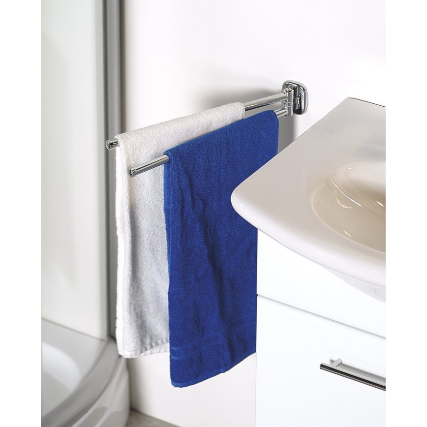 Aqualine - Zidni rotirajući držač za ručnike RUMBA 45 cm sjajni krom