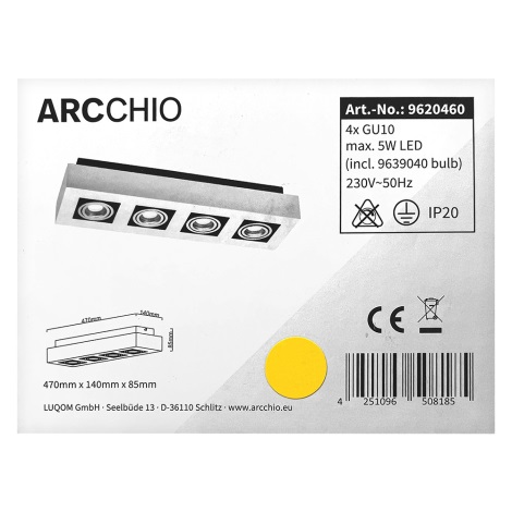 Arcchio - LED Reflektorska svjetiljka VINCE 4xGU10/10W/230V