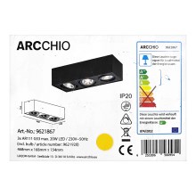 Arcchio - LED Stropna svjetiljka DWIGHT 3xG53/20W/230V