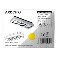 Arcchio - LED Stropna svjetiljka RONKA 3xGU10/11,5W/230V