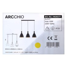 Arcchio - Luster na sajli ARTHURIA 3xE27/60W/230V