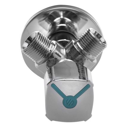 Arco - Kutni kombinirani ventil s dva izlaza A-80 sjajni krom