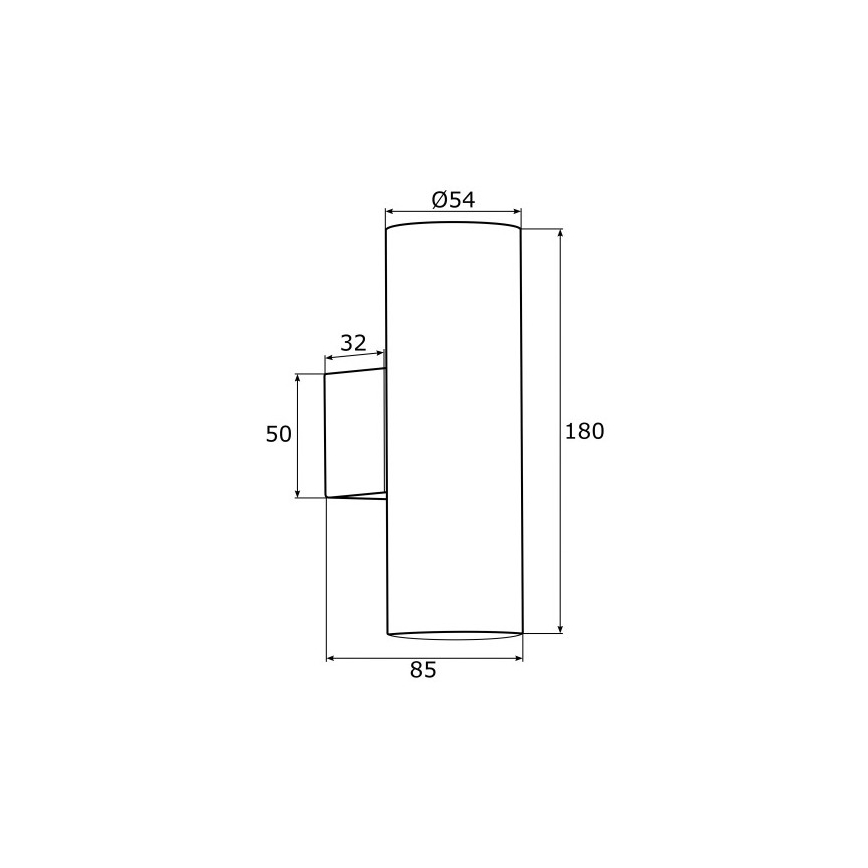 Argon 0909 - Zidna svjetiljka MITOS 2xGU10/5W/230V crna