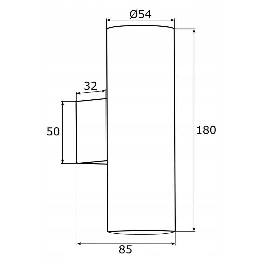 Argon 0910 - Zidna svjetiljka MITOS 2xGU10/5W/230V bijela