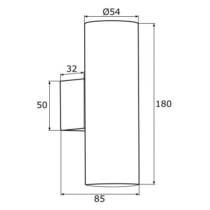 Argon 0912 - Zidna svjetiljka MITOS 2xGU10/5W/230V krom