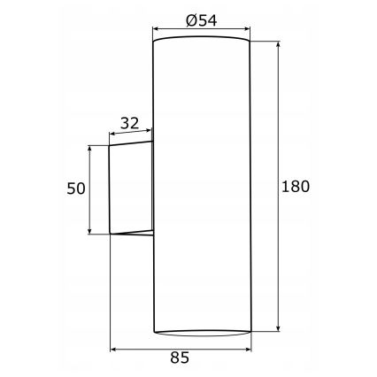 Argon 0913 - Zidna svjetiljka MITOS 2xGU10/5W/230V mesing