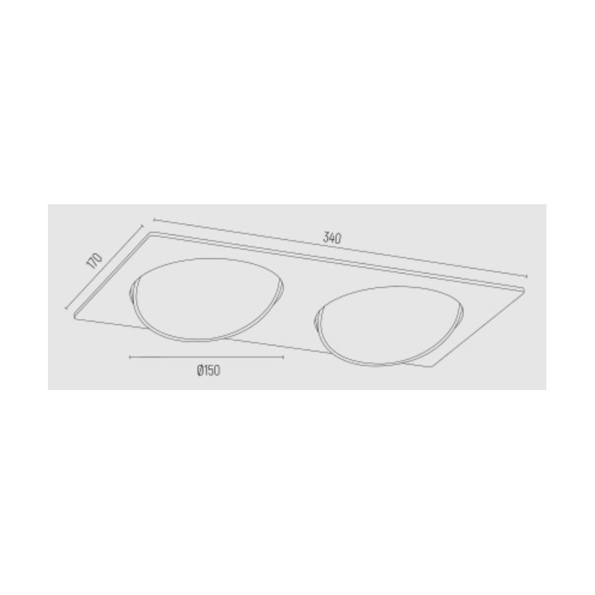 Argon 1046 - Ugradbena svjetiljka OLIMP 2xGU10-AR111/12W/230V bijela
