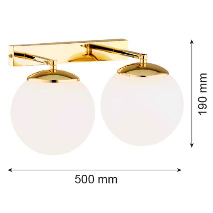 Argon 1052 - Zidna svjetiljka SATELITE 2xE27/15W/230V