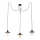 Argon 1377 - Luster na sajli CORSO 3xE27/15W/230V pauk crna