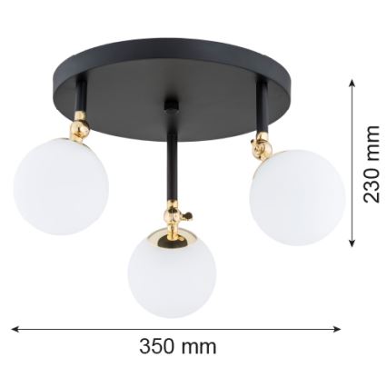 Argon 1436 - Nadgradni luster za kupaonicu LATINA 3xE14/40W/230V IP44