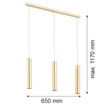 Argon 1443 - Luster na sajli GOMERA 3xGU10/5W/230V mesing
