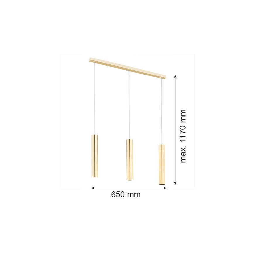 Argon 1443 - Luster na sajli GOMERA 3xGU10/5W/230V mesing