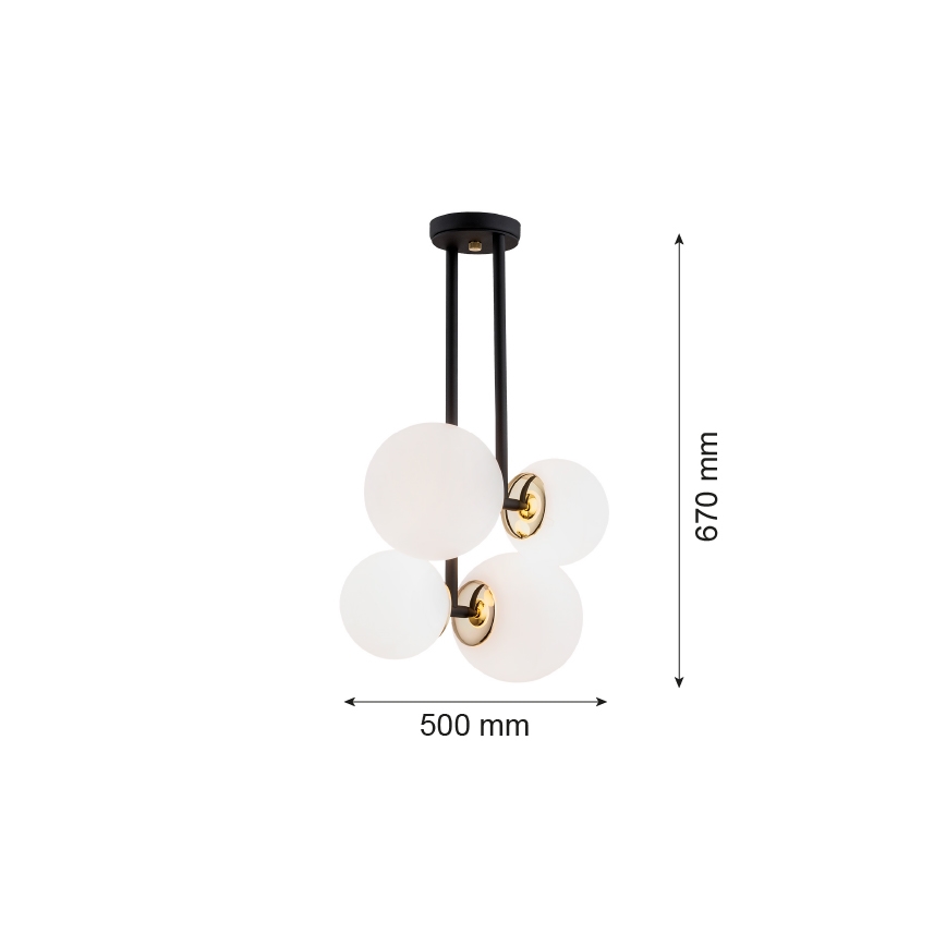 Argon 1739 - Viseći luster MORITZ 4xE27/15W/230V