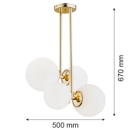 Argon 1743 - Viseći luster MORITZ 4xE27/15W/230V