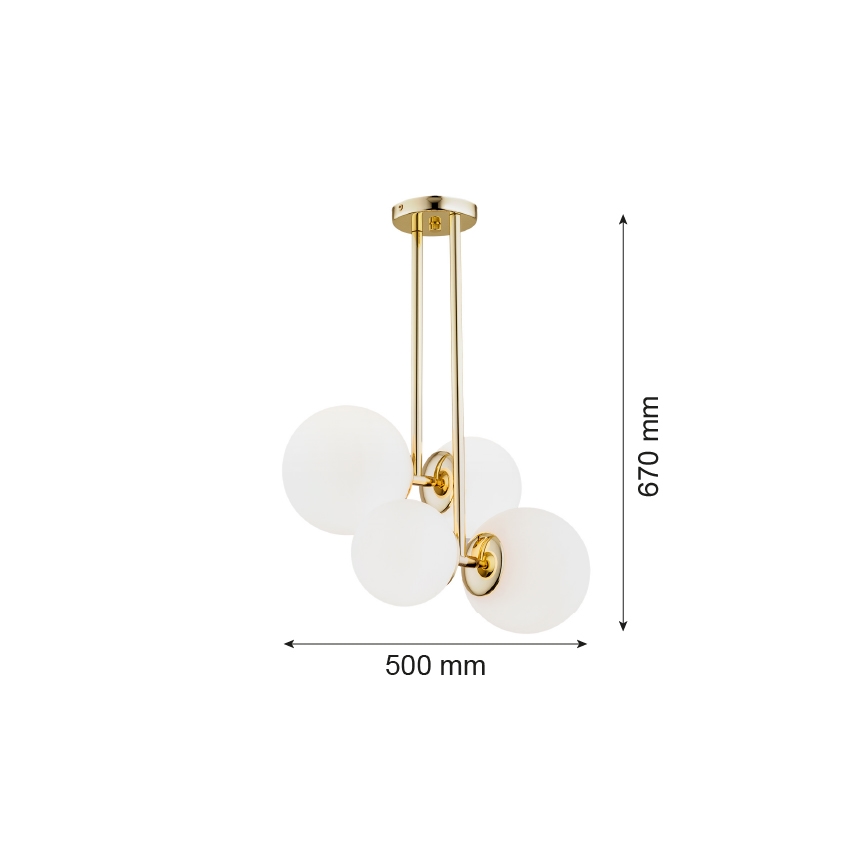 Argon 1743 - Viseći luster MORITZ 4xE27/15W/230V