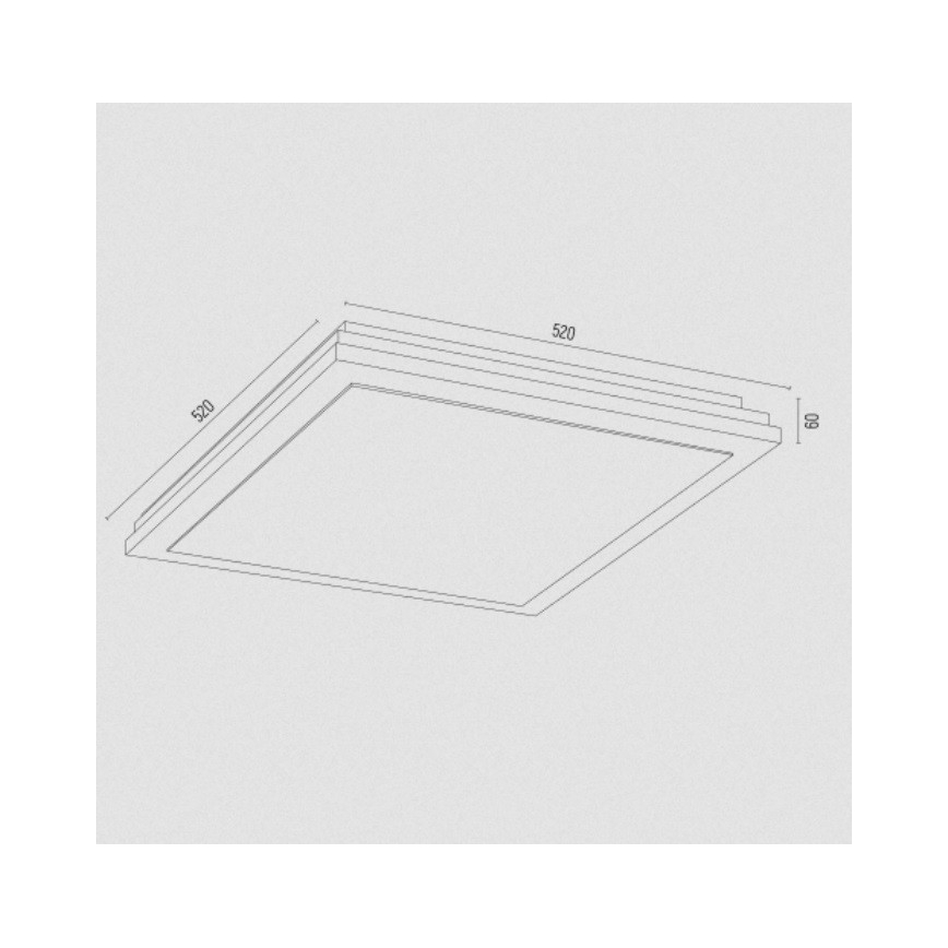 Argon 1804 - Stropna svjetiljka CASERTA 4xE27/15W/230V 52x52 cm