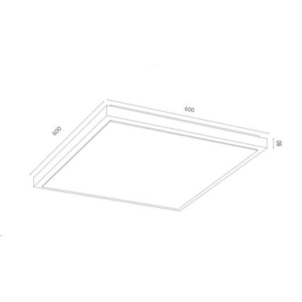 Argon 1816 - Stropna svjetiljka CARLSON 4xE27/15W/230V 60x60 cm zlatna