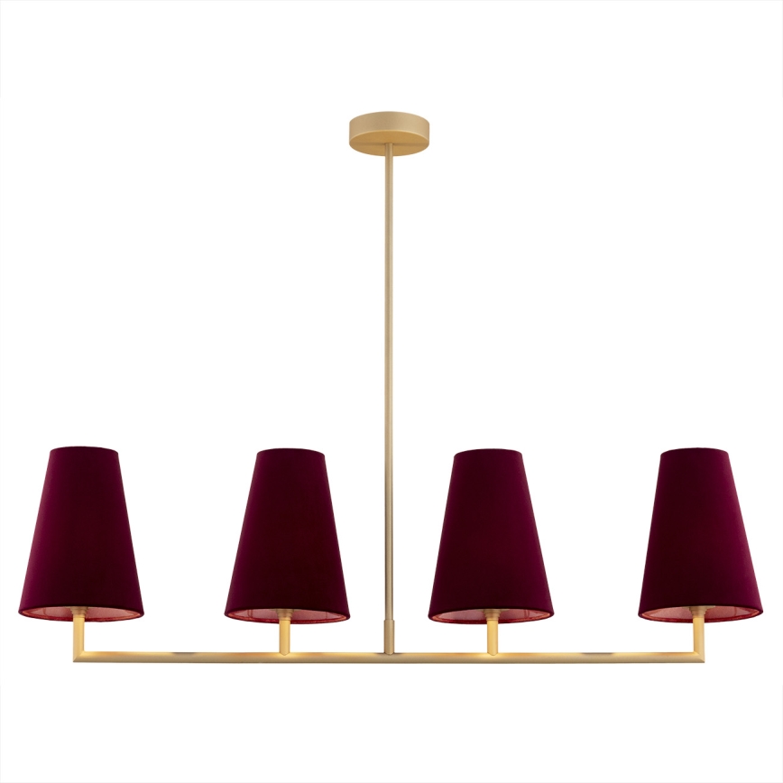 Argon 1829 - Viseći luster SAFIANO 4xE27/15W/230V boje vina