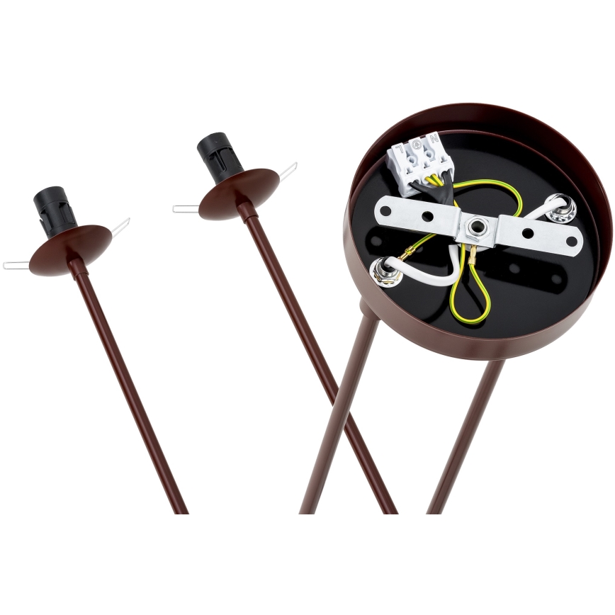 Argon 1842 - Viseći luster ABSOS 4xE14/7W/230V alabaster smeđa