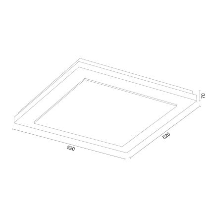 Argon 1872 - Stropna svjetiljka TABOR 4xE27/15W/230V 52x52 cm terakotna