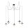 Argon 2078 - Luster na sajli CORSO 5xE27/15W/230V pauk crna