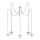 Argon 2079 - Luster na sajli CORSO 5xE27/15W/230V pauk sjajni krom