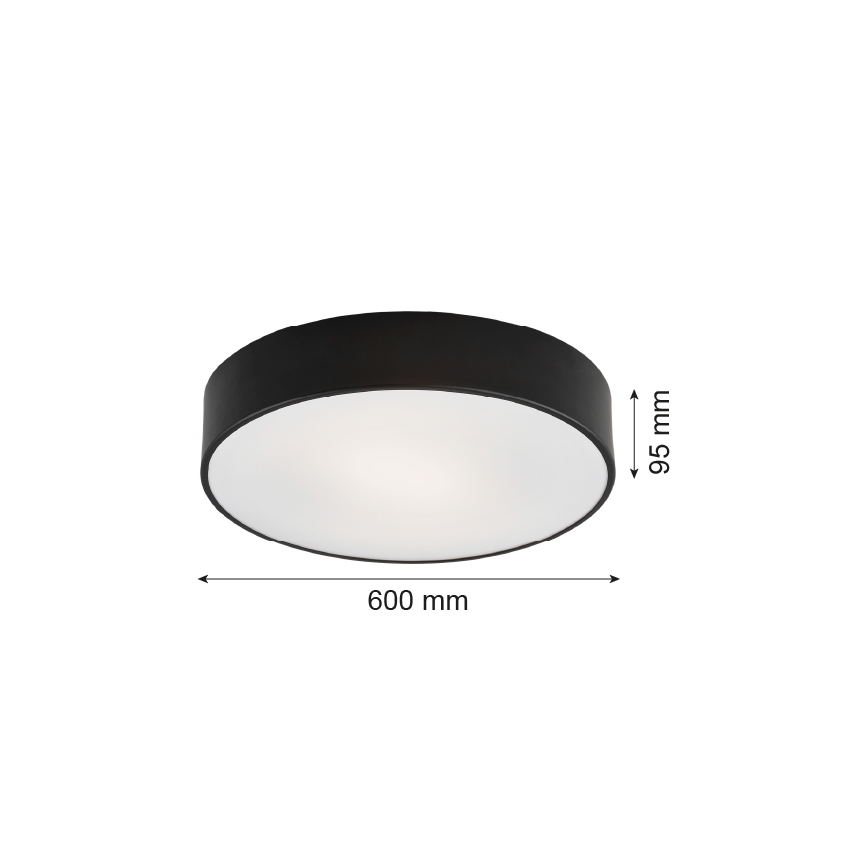 Argon 2084 - Stropna svjetiljka DARLING 5xE27/15W/230V pr. 60 cm crna