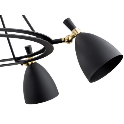 Argon 2118 - Viseći luster CHARLOTTE 5xE27/15W/230V crna/zlatna