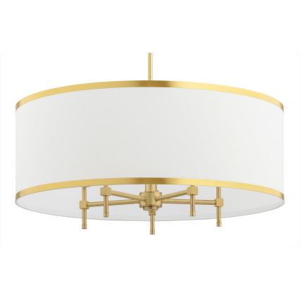 Argon 2127 - Viseći luster ABBANO 5xE14/7W/230V mesing/bijela