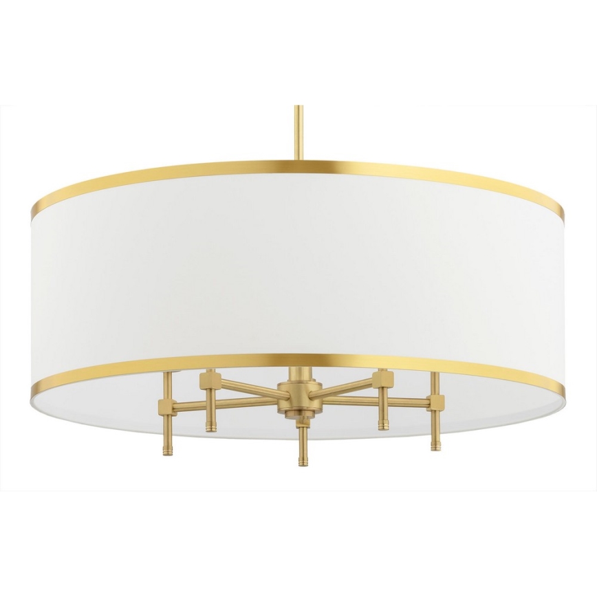 Argon 2127 - Viseći luster ABBANO 5xE14/7W/230V mesing/bijela