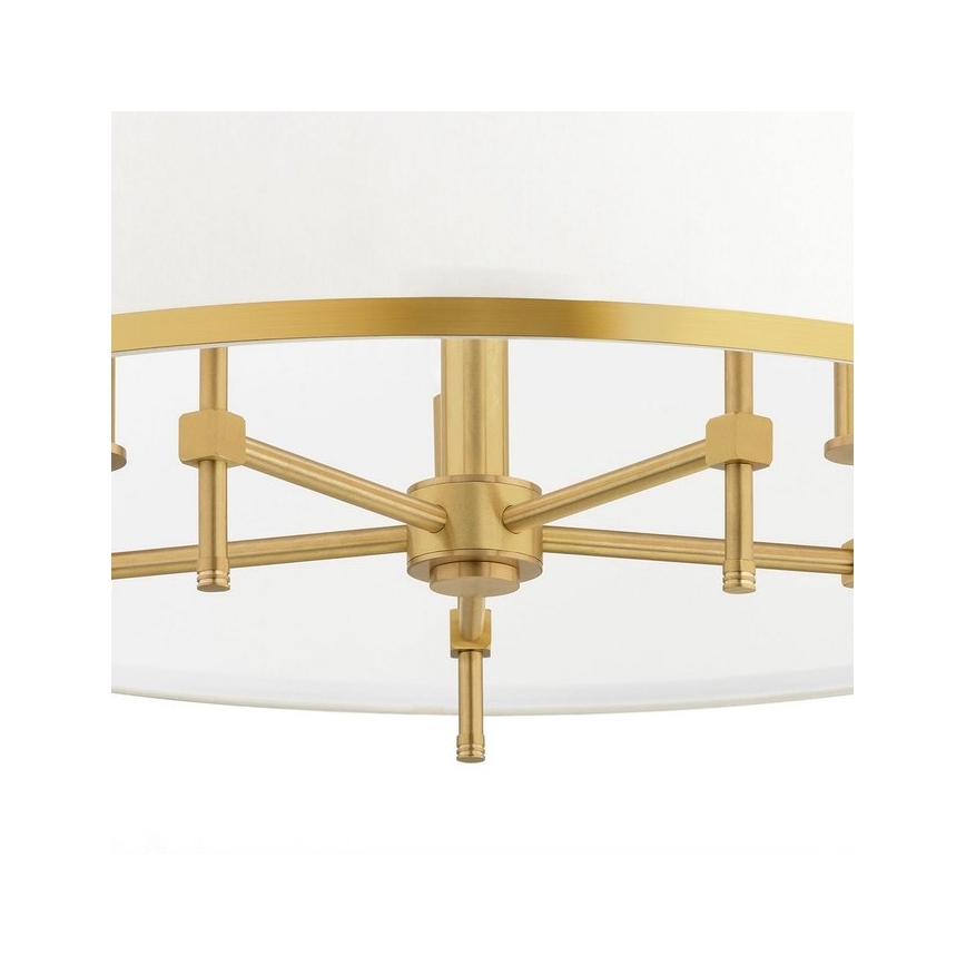 Argon 2127 - Viseći luster ABBANO 5xE14/7W/230V mesing/bijela