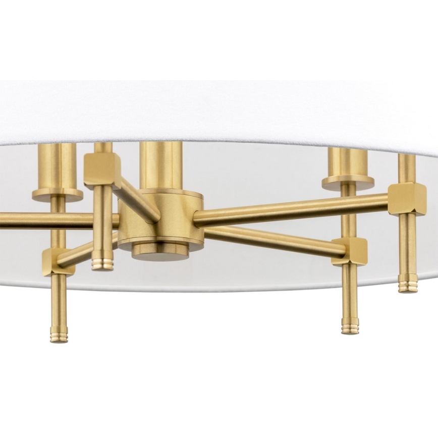 Argon 2132 - Viseći luster ABBANO 5xE14/7W/230V mesing/bijela