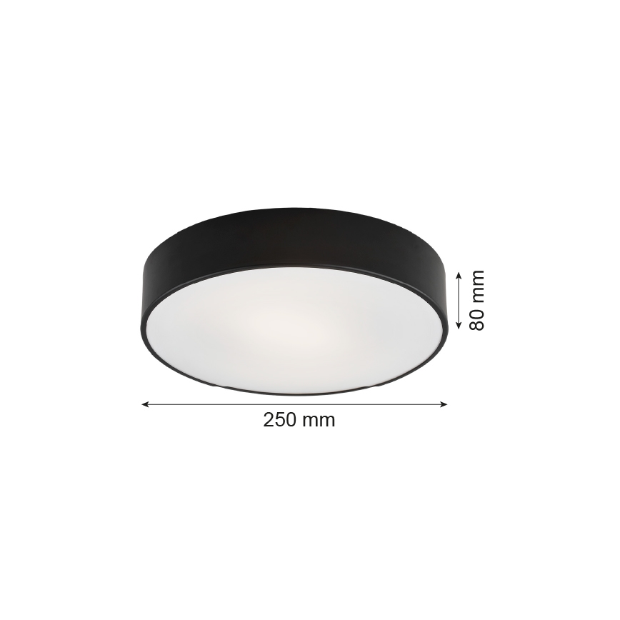 Argon 3081 - Stropna svjetiljka DARLING 2xE27/15W/230V pr. 25 cm crna